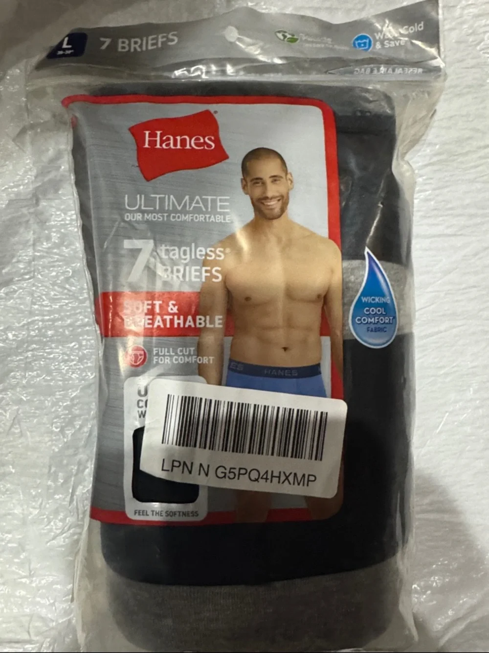 Hanes Men's XL 7-Pack Sexy Cool & Breathable Wicking Cotton Underwear